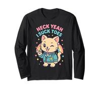 I Suck Toes Highly Inappropriate Freaky Funny Cringe Men Long Sleeve T-Shirt