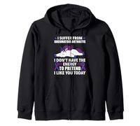 I Suffer From Rheumatoid Arthritis Funny RA Warrior Zip Hoodie