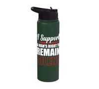 I Support A Man's Right to Remain Silent Stainless Steel Insulated Water Bottle