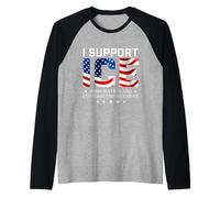 I Support ICE - Patriotic Border Security Immigration Law Raglan Baseball Tee