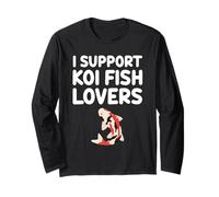 I Support Koi Fish Lovers Japanese Carp Symbol Harmony Peace Long Sleeve T-Shirt