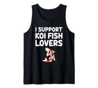 I Support Koi Fish Lovers Japanese Carp Symbol Harmony Peace Tank Top