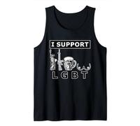 I support LGTB liberty guns beer tits. Funny parody Tank Top