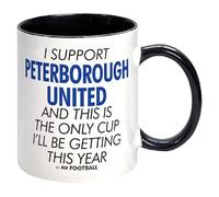 I Support Peterborough United and This is only Cup -Gift Boxed Mug Present idea for Fan Supporter