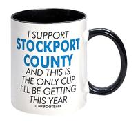 I Support Stockport County and This is only Cup -Gift Boxed Mug Present idea for Fan Supporter
