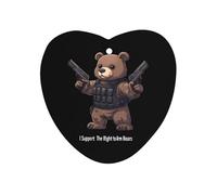 I Support The Right to Arm Bears Car Air Freshener Hanging Aromatherapy Tablets Rearview Mirror Pendant Car Accessories