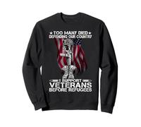 I Support Veterans Before Refugees Veterans T-Shirts Sweatshirt