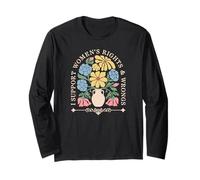 I Support Women's Rights and Wrongs Boho Flower Long Sleeve T-Shirt