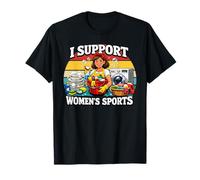 I Support Womens Sports Funny Cleaning Lady Housekeeping T-Shirt