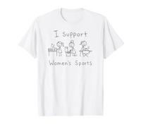 I Support Women's Sports, Funny Old Fasioned Gender Roles Value Graphic T-Shirt, Men, White, L