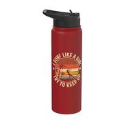 I Surf Like A Girl Try to Keep Up Stainless Steel Insulated Water Bottle