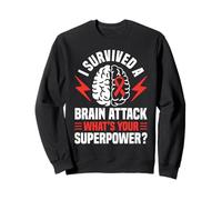I Survied A Brain Attack Whats Your Superpower Stroke Sweatshirt