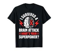I Survied A Brain Attack Whats Your Superpower Stroke T-Shirt