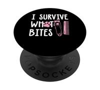 I Survive What Bites Dog Groomer PopSockets Adhesive PopGrip