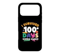 I Survived 100 Days Barely Awake First Day Of School Case for iPhone 17 Pro Max