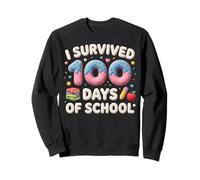 I Survived 100 Days Of School Cute Donut Graphic Sweatshirt