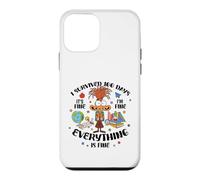 I Survived 100 Days Of School Everything Is Fine Funny Cat Case for iPhone 12 mini