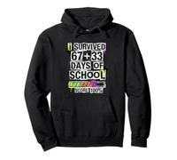 I Survived 100 Days of School Math 67 + 33 Gamer Loading Bar Pullover Hoodie