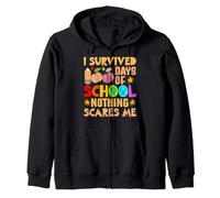 I Survived 100 Days of School - Proud Students - School Zip Hoodie