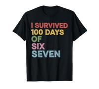 I Survived 100 Days of Six Seven Funny School Teacher Studen T-Shirt