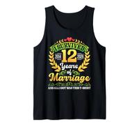 I Survived 12 Years of Marriage 2014 2026 Couple Anniversary Tank Top