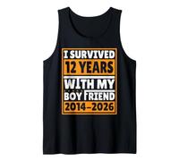 I Survived 12 Years with My Boyfriend 2014 2026 Anniversary Tank Top
