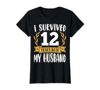 I Survived 12 Years with My Husband - 12th Year Anniversary T-Shirt