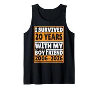 I Survived 20 Years with My Boyfriend 2006 2026 Anniversary Tank Top