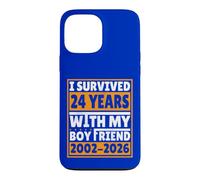 I Survived 24 Years With My Boyfriend 2002 2026 Anniversary Case for iPhone 13 Pro Max
