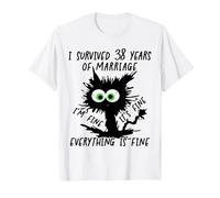 I Survived 38 Years of Marriage T-Shirt, Men, White, 6X-Large