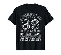 I Survived 39 Years Marriage 39TH Anniversary Thirty Ninth T-Shirt