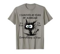 I Survived 45 Years Of Marriage Sapphire Wedding Anniversary T-Shirt