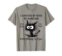 I Survived 55 Years Of Marriage Emerald Wedding Anniversary T-Shirt
