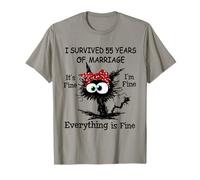 I Survived 55 Years Of Marriage Emerald Wedding Wife Women T-Shirt
