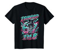 I Survived 6 7 I'm 8 Funny Skateboard 8th Birthday T-Shirt