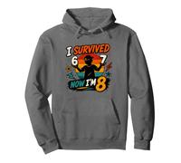 I Survived 6 7 Now I'm 8 8th Birthday Boys Girls 8th Bday Pullover Hoodie