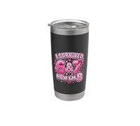 I Survived 6 & 7 Now I'm 8 Eight Years Old Birthday Gift Tee Stainless Steel Insulated Tumbler