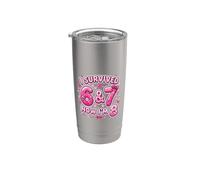 I Survived 6 & 7 Now I'm 8 Eight Years Old Birthday Gift Tee Stainless Steel Insulated Tumbler