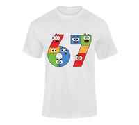 I Survived 67 Days of School colourful T-shirt-perfect for Maths Day, Mathematics for kids and teachers White 9-11 Years Style 02