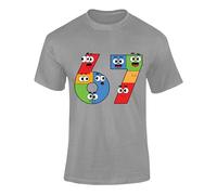 I Survived 67 Days of School colourful T-shirt-perfect for Maths Day, Mathematics for kids and teachers Grey M Style 02