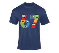 I Survived 67 Days of School colourful T-shirt-perfect for Maths Day, Mathematics for kids and teachers Navy 9-11 Years Style 02