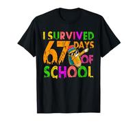 I Survived 67 Days of School Funny Meme Teacher Student T-Shirt