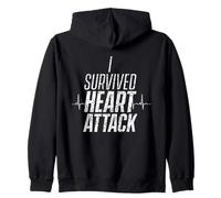 I survived a heart attack Survivor Infarct Hearts Surgery Zip Hoodie