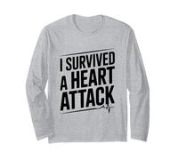 I Survived A Heart Attack Warrior Heartbeat Long Sleeve T-Shirt