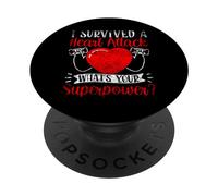 I Survived A Heart Attack What's Your Superpower Cardiac PopSockets Adhesive PopGrip