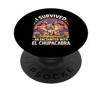 I Survived An Encounter With El Chupacabra PopSockets Adhesive PopGrip