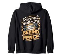 I Survived Another Day Behind The Fence Corrections Officer Zip Hoodie