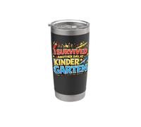 I Survived Another Day Teacher Funny Teaching School Gift Stainless Steel Insulated Tumbler