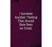 I Survived Another Meeting That Should Have Been An Email.: Coworker Notebook (Funny Office Journals)- Lined Blank Notebook Journal
