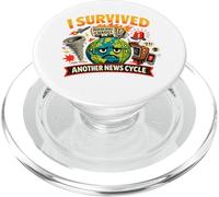 I Survived Another News Cycle Funny Chaos PopSockets PopGrip for MagSafe